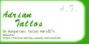 adrian tallos business card